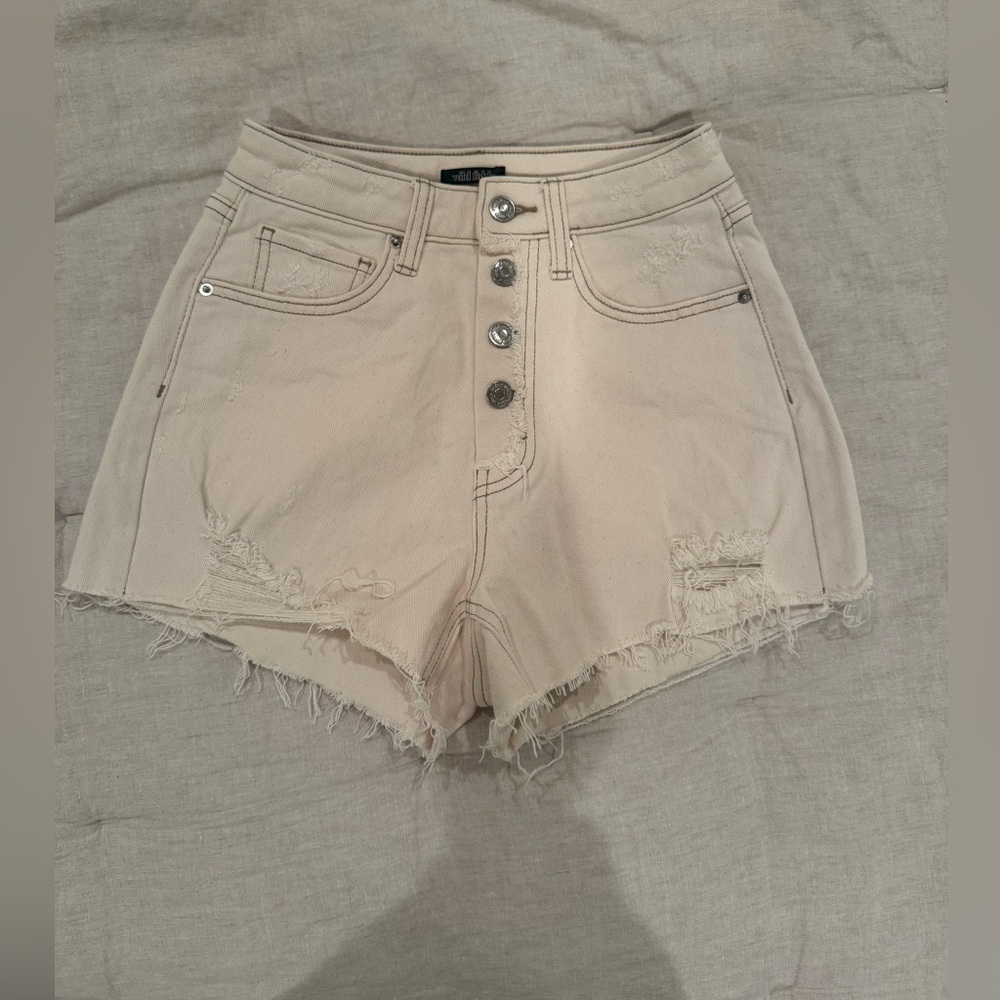 Target Women's Cream Jean Shorts
